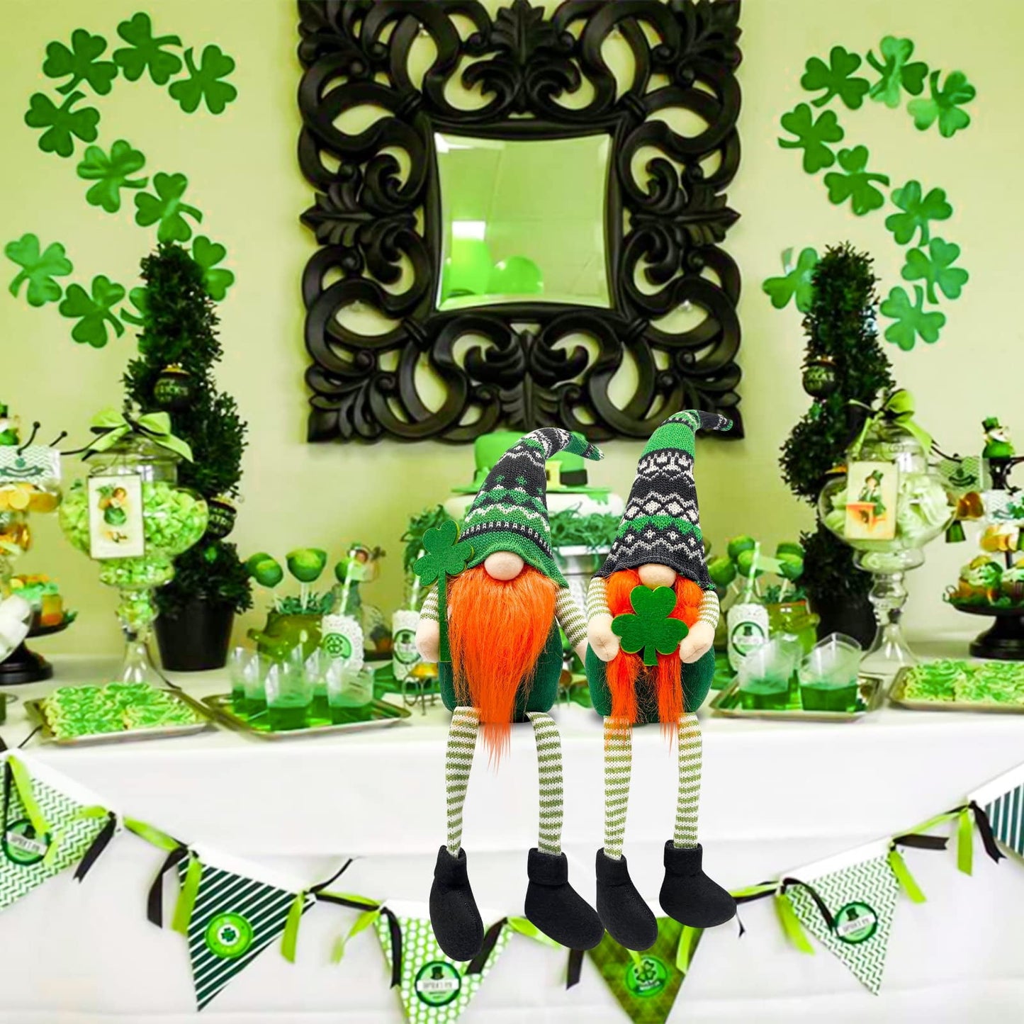 Ayi8eyill St Patricks Day Decorations St Patricks Day Gnomes for Home Table Ornament