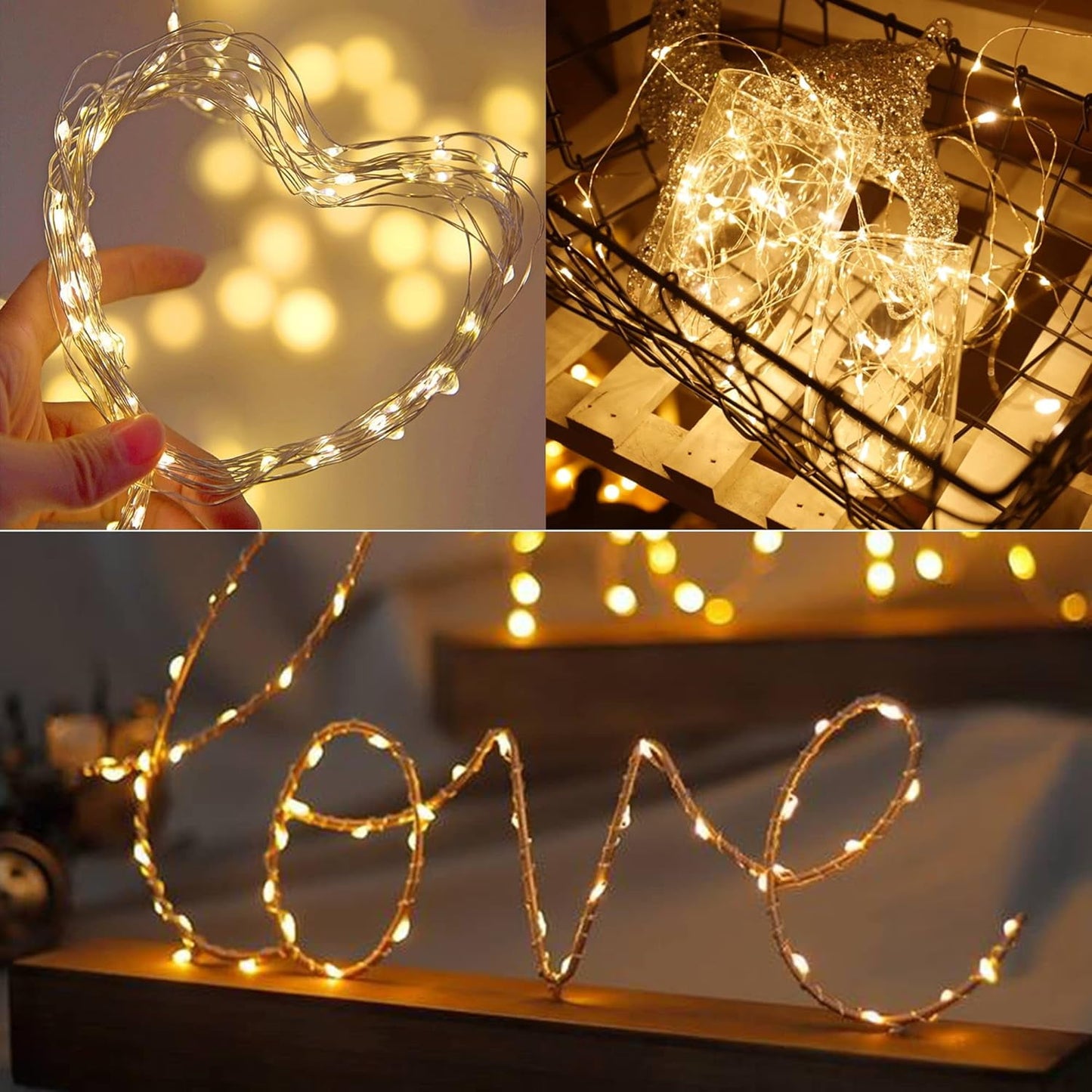 Ayieyill 12Pack Fairy Lights Battery Operated,10ft 30 LED Mini String Lights Waterproof Wire Lights Indoor, Warm White