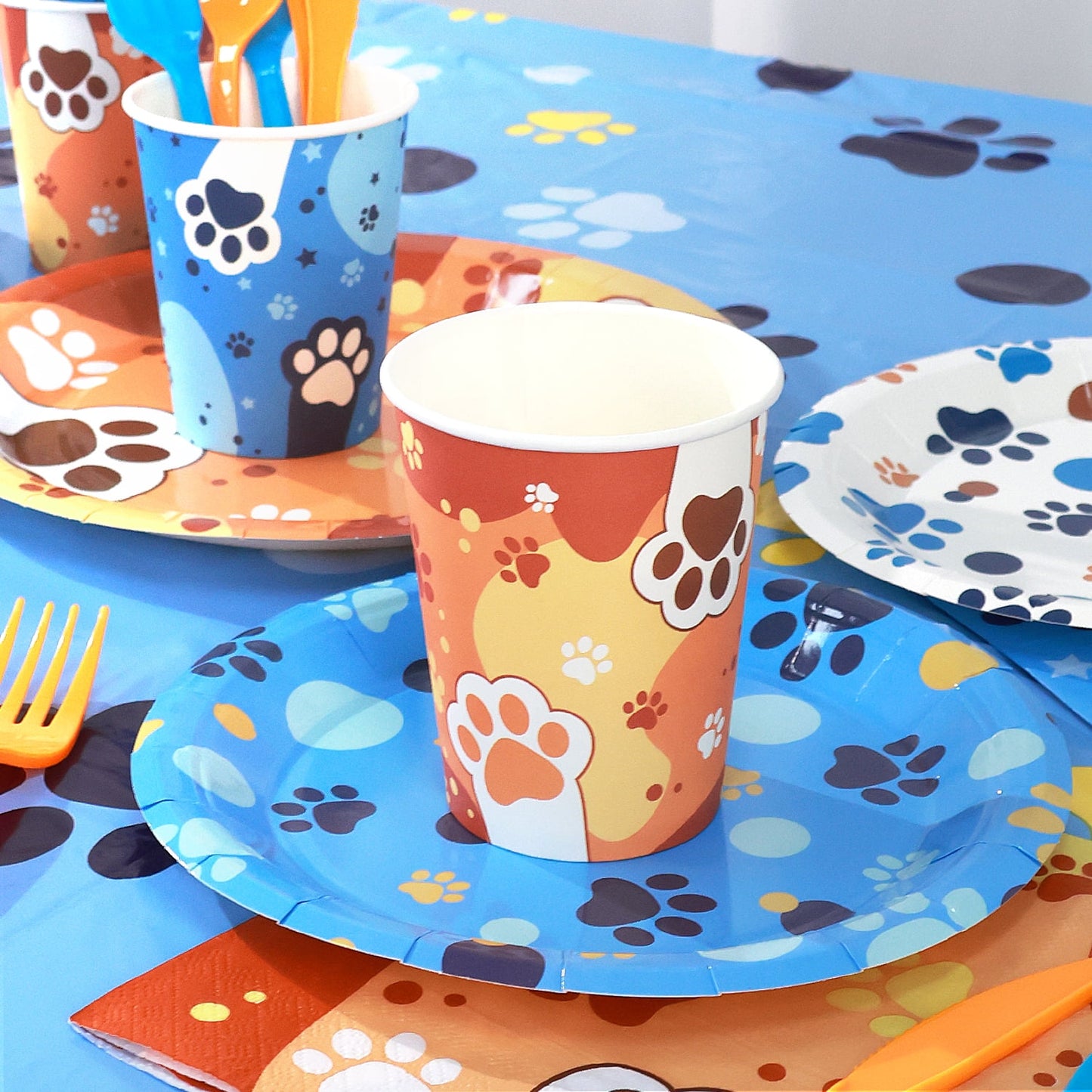 Ayieyill 170Pcs Happy Birthday Decorations Kit, Birthday Party Supplies Set for 24 Guests, Includes Plates and Cups and Napkins Straws Sets
