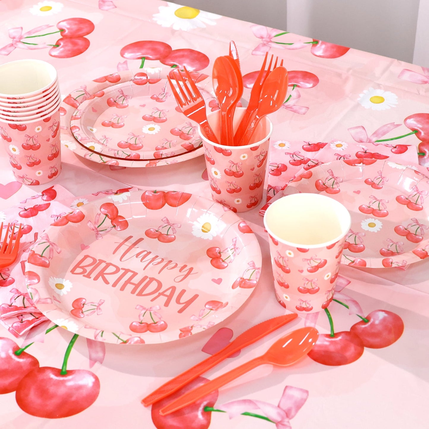 Ayieyill 170Pcs Happy Birthday Decorations Kit, Birthday Party Supplies Set for 24 Guests, Includes Plates and Cups and Napkins Straws Sets