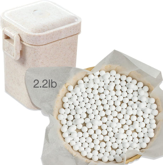 Ayieyill 2.2Lb Ceramic Pie Weights, Reusable 10mm Bake Pastry Baking Beans Cake Pie Crust Weights