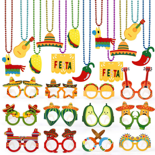 Ayieyill 24PCS Cinco de Mayo Fiesta Decorations- Mexican Decorations Mexican Themed Party Supplies