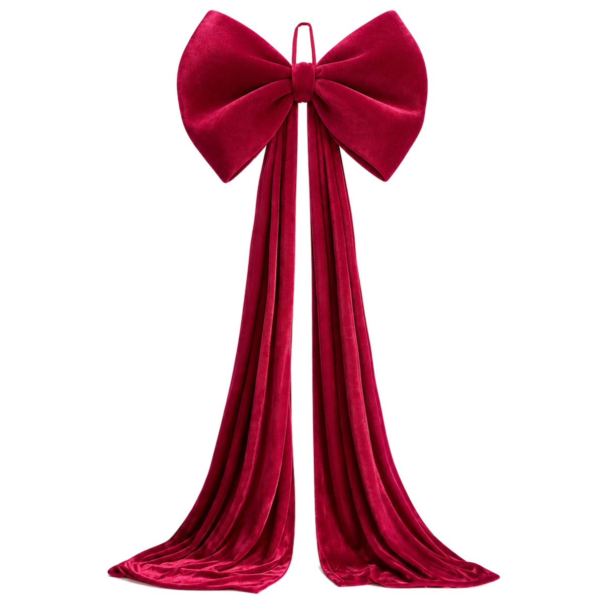 Ayieyill Burgundy Velvet Christmas Tree Topper Bow, Large Bow for Christmas Tree Decorations