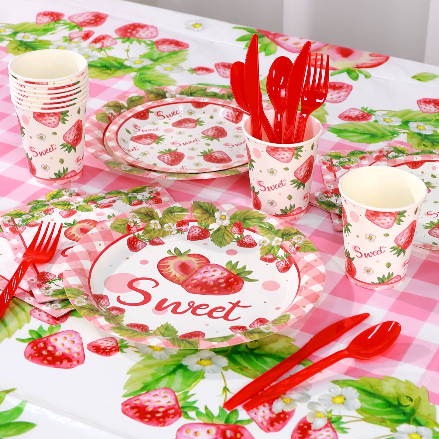 Ayieyill 170Pcs Happy Birthday Decorations Kit, Birthday Party Supplies Set for 24 Guests, Includes Plates and Cups and Napkins Straws Sets